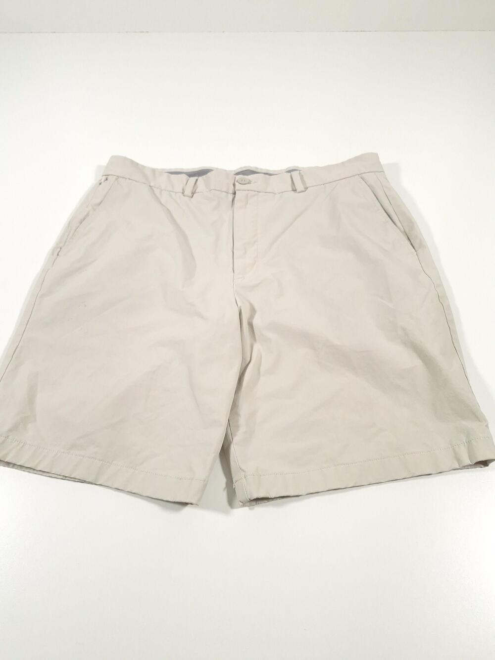 Vineyard Vines On The Go Shorts Mens 35 Beige Chino 9" Inseam Stretch Casual